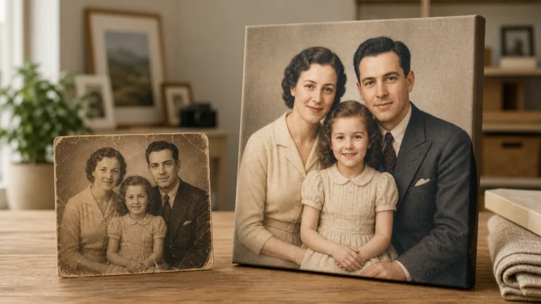 AI Photo Restoration in Toronto: From Faded Prints to Custom Canvas Wall Art