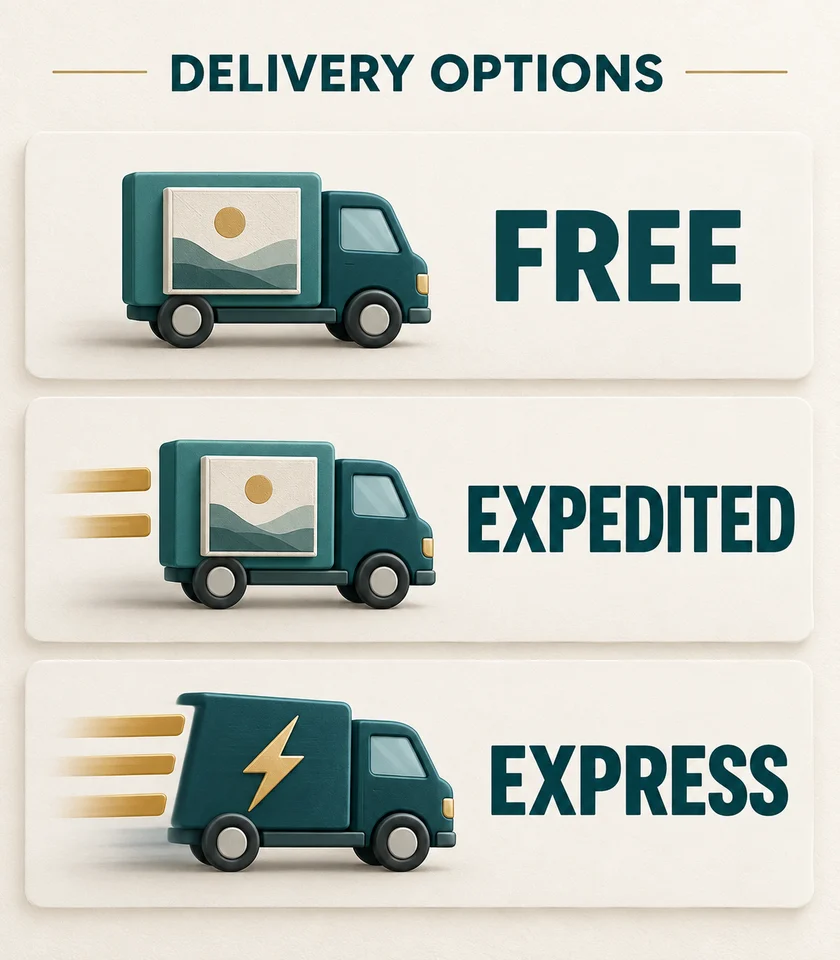 Delivery options: Free, Expedited and Express